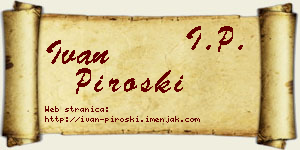 Ivan Piroški vizit kartica